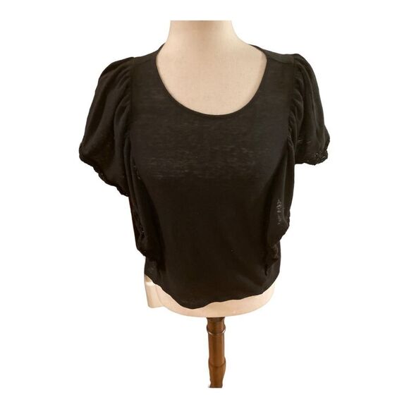 Gap Black Flair Sleeve Shirt - Picture 1 of 10